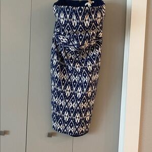 Banana Republic Deep Blue strapless dress 8